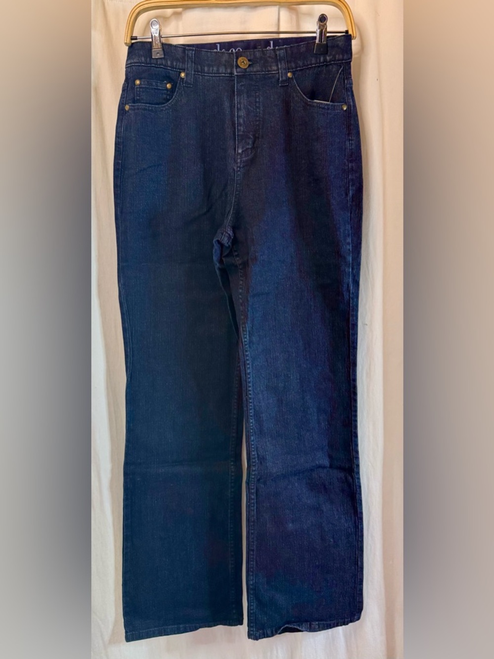 D&co Women’s Dark Blue Wide-Leg Jeans